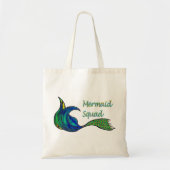Mermaid Squad in schaduwen van groen Tote Bag (Voorkant)