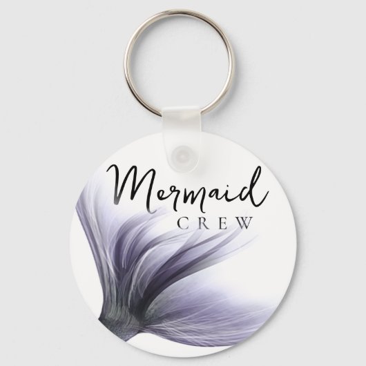 Mermaid Squad | Lavendel Paarse Chic Bachelorette Sleutelhanger (Voorkant)