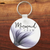 Mermaid Squad | Lavendel Paarse Chic Bachelorette Sleutelhanger (Voorkant)