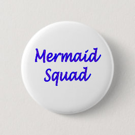 Mermaid Squad letters in paars/roze Ronde Button 5,7 Cm