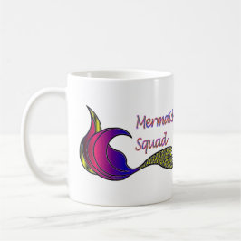 Mermaid Squad meerkleurige zeemietstaart Koffiemok
