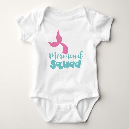 Mermaid Squad, Mermaid Tail, Mermaid Silhouette Romper (Voorkant)