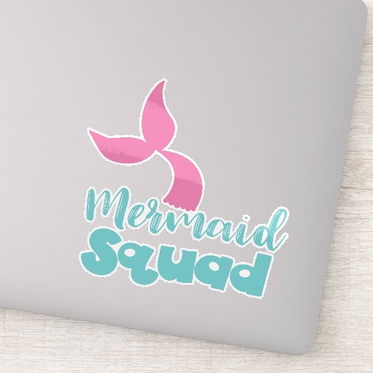 Mermaid Squad, Mermaid Tail, Mermaid Silhouette Sticker (Detail)