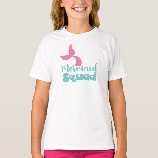 Mermaid Squad, Mermaid Tail, Mermaid Silhouette T-shirt (Voorkant)