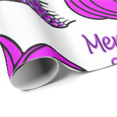 Mermaid Squad met felroze zeemietstaart Cadeaupapier (Rol Hoek)