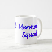 Mermaid Squad met paarse letters/roze Koffiemok (Voorkant rechts)