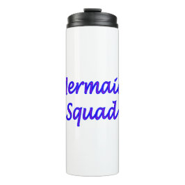 Mermaid Squad met paarse letters/roze Thermosbeker