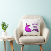 Mermaid Squad met roze zeemeermin staart gooit kus Kussen (Stoel)
