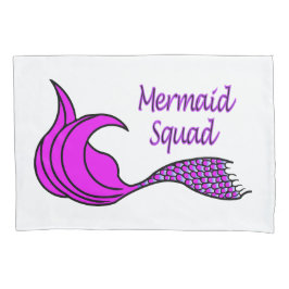 Mermaid Squad met roze zeemeerminstaart Kussensloo Kussensloop