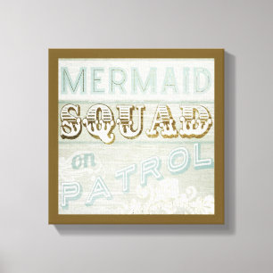 Mermaid Squad op Patrol Canvas Afdruk