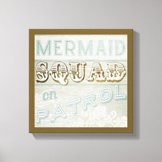 Mermaid Squad op Patrol Canvas Afdruk (Voorkant)