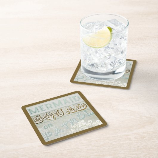 Mermaid Squad op Patrol Kartonnen Onderzetters (Insitu)