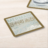 Mermaid Squad op Patrol Kartonnen Onderzetters (Schuin)