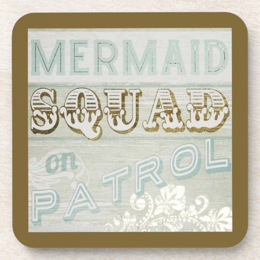 Mermaid Squad op Patrol Onderzetter (Voorkant)