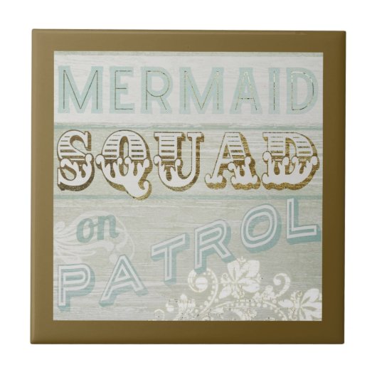 Mermaid Squad op Patrol Tegeltje (Voorkant)