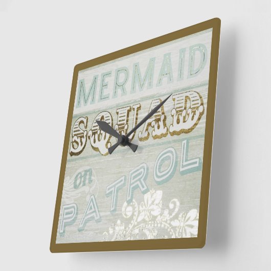 Mermaid Squad op Patrol Vierkante Klok (Hoek)