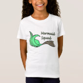 Mermaid Squad Oranje en Green T-shirt (Voorkant)