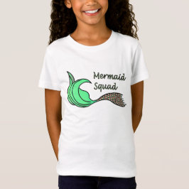 Mermaid Squad Oranje en Green T-shirt