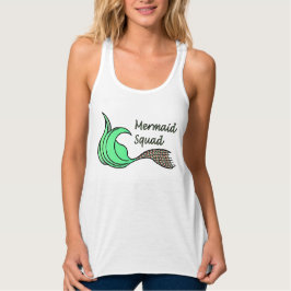 Mermaid Squad Oranje en Green Tanktop