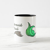 Mermaid Squad Oranje en Groen. Tweekleurige Koffiemok (Center)