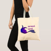 Mermaid Squad Paarse Staart Tote Bag (Voorkant (product))