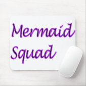 Mermaid Squad Paarse Words Muismat (Met muis)
