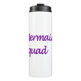 Mermaid Squad Paarse Words Thermosbeker