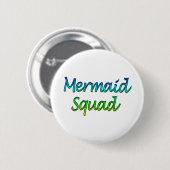 Mermaid Squad Ronde Button 5,7 Cm (Voorkant /achterkant)