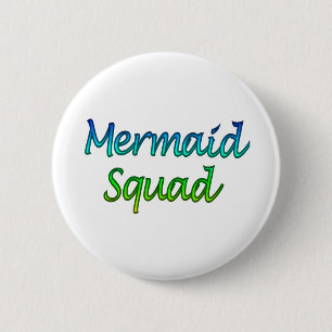 Mermaid Squad Ronde Button 5,7 Cm