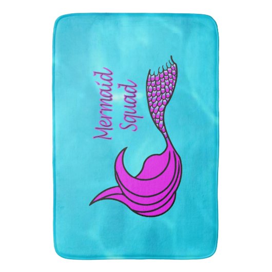 Mermaid Squad roze mermaid tail bat mat (Voorkant Verticaal)