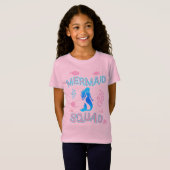 Mermaid Squad Verjaardagsfeestje  T-shirt (Voorkant volledig)