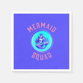Mermaid Squad Verjaardagsfeestje Thema Servet