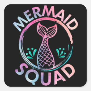 Mermaid Squad Vierkante Sticker