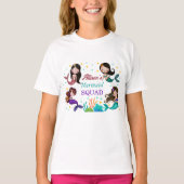 Mermaid Squad Zeemeerminnen onder het Zee T-shirt (Voorkant)