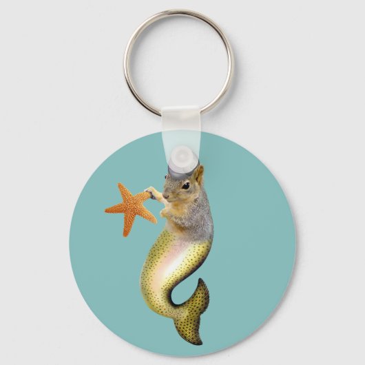 Mermaid Squirrel Sleutelhanger (Voorkant)