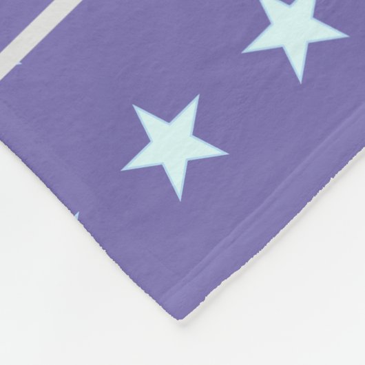Mermaid & Star Pattern op Lavender Blue Fleece Deken (Hoek)