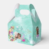 Mermaid Starfish Cute Personal Dark Hair Bedankdoosjes (Achterkant)