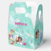 Mermaid Starfish Cute Personal Dark Hair Bedankdoosjes (Geopend)