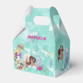 Mermaid Starfish Cute Personal Dark Hair Bedankdoosjes (Voorkant Zijde)