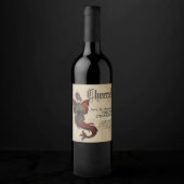 Mermaid Steampunk |  perkamentarakter Wijn Etiket