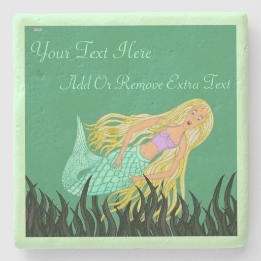 Mermaid Stenen Onderzetter (Voorkant)