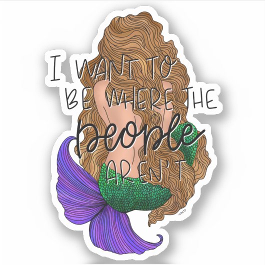 Mermaid Sticker (Voorkant)