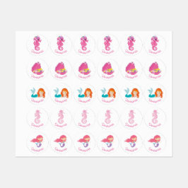 Mermaid sticker Labels
