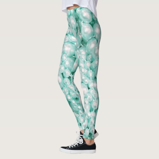 Mermaid string parels digi-print leggings (Links)