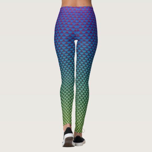 Mermaid Style ~ Blue & Green Leggings (Achterkant)