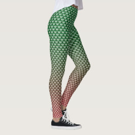 Mermaid Style ~ Green & Red Leggings