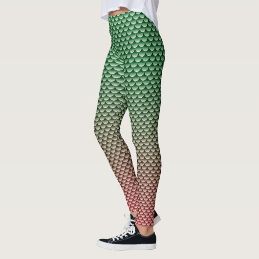 Mermaid Style ~ Green & Red Leggings (Links)