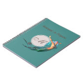 Mermaid Summer Blue Blauwgroen Monogram Modern Chi Notitieboek (Linkerzijde)