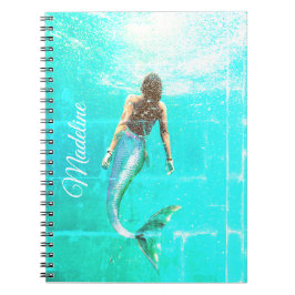 Mermaid Summer Blue Ocean Modern Chic Notitieboek