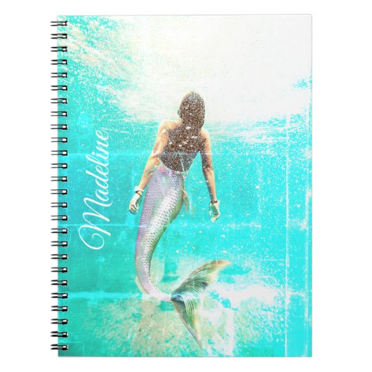 Mermaid Summer Blue Ocean Modern Chic Notitieboek (Voorkant)